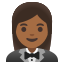 image for :woman in tuxedo: medium-dark skin tone: