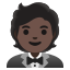 image for :person in tuxedo: dark skin tone: