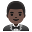 image for :man in tuxedo: dark skin tone: