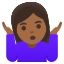 image for :woman shrugging: medium-dark skin tone: