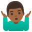 image for :man shrugging: medium-dark skin tone: