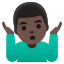 image for :man shrugging: dark skin tone: