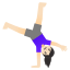 image for :woman cartwheeling: light skin tone:
