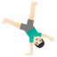 image for :man cartwheeling: light skin tone:
