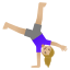 image for :woman cartwheeling: medium-light skin tone: