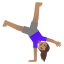 image for :woman cartwheeling: medium skin tone: