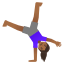 image for :woman cartwheeling: medium-dark skin tone: