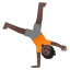 image for :person cartwheeling: dark skin tone: