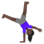 image for :woman cartwheeling: dark skin tone: