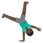 image for :man cartwheeling: dark skin tone: