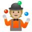 image for :person juggling: medium-light skin tone: