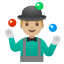 image for :man juggling: medium-light skin tone: