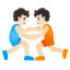 image for :people wrestling: light skin tone: