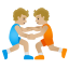 image for :people wrestling: medium-light skin tone: