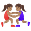 image for :women wrestling: medium skin tone: