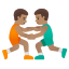 image for :men wrestling: medium skin tone: