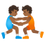 image for :people wrestling: medium-dark skin tone: