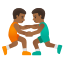 image for :men wrestling: medium-dark skin tone: