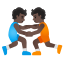 image for :people wrestling: dark skin tone: