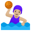image for :woman playing water polo: medium-light skin tone: