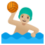 image for :man playing water polo: medium-light skin tone: