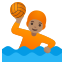 image for :person playing water polo: medium skin tone: