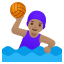 image for :woman playing water polo: medium skin tone: