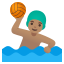image for :man playing water polo: medium skin tone: