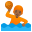 image for :person playing water polo: medium-dark skin tone: