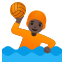 image for :person playing water polo: dark skin tone: