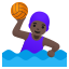 image for :woman playing water polo: dark skin tone: