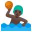 image for :man playing water polo: dark skin tone: