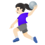 image for :woman playing handball: light skin tone: