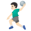 image for :man playing handball: light skin tone:
