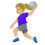 image for :woman playing handball: medium-light skin tone: