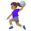 image for :woman playing handball: medium skin tone: