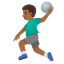 image for :man playing handball: medium-dark skin tone: