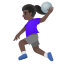 image for :woman playing handball: dark skin tone:
