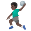 image for :man playing handball: dark skin tone:
