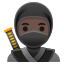 image for :ninja: dark skin tone: