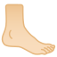 image for :foot: light skin tone: