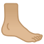 image for :foot: medium-light skin tone: