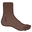 image for :foot: dark skin tone: