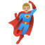 image for :man superhero: medium-light skin tone: