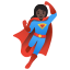 image for :woman superhero: dark skin tone: