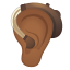 image for :ear with hearing aid: medium-dark skin tone: