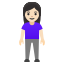image for :woman standing: light skin tone: