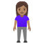 image for :woman standing: medium skin tone: