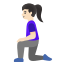 image for :woman kneeling: light skin tone: