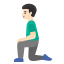 image for :man kneeling: light skin tone: